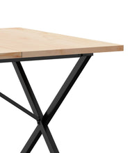 Esstisch X-Gestell 200x100x75,5cm Massivholz Kiefer & Gusseisen