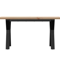 Couchtisch Y-Gestell 90x40x45,5cm Massivholz Kiefer & Gusseisen