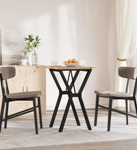 Esstisch Y-Gestell 50x50x75,5 cm Massivholz Kiefer & Gusseisen