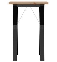 Esstisch Y-Gestell 50x50x75,5 cm Massivholz Kiefer & Gusseisen