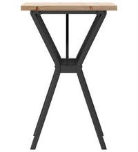 Esstisch Y-Gestell 50x50x75,5 cm Massivholz Kiefer & Gusseisen