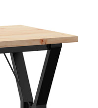 Esstisch Y-Gestell 50x50x75,5 cm Massivholz Kiefer & Gusseisen