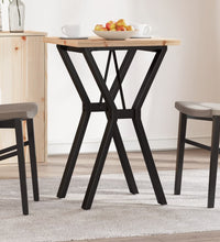 Esstisch Y-Gestell 50x50x75,5 cm Massivholz Kiefer & Gusseisen