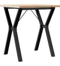 Esstisch Y-Gestell 70x70x75,5 cm Massivholz Kiefer & Gusseisen