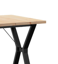 Esstisch Y-Gestell 70x70x75,5 cm Massivholz Kiefer & Gusseisen