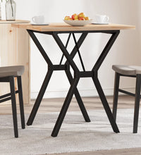 Esstisch Y-Gestell 70x70x75,5 cm Massivholz Kiefer & Gusseisen
