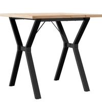 Esstisch Y-Gestell 80x80x75,5 cm Massivholz Kiefer & Gusseisen