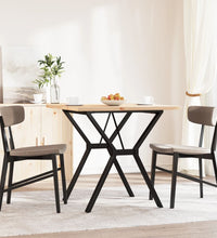 Esstisch Y-Gestell 80x80x75,5 cm Massivholz Kiefer & Gusseisen