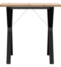 Esstisch Y-Gestell 80x80x75,5 cm Massivholz Kiefer & Gusseisen