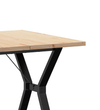 Esstisch Y-Gestell 80x80x75,5 cm Massivholz Kiefer & Gusseisen