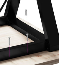 Esstisch Y-Gestell 80x80x75,5 cm Massivholz Kiefer & Gusseisen