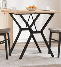 Esstisch Y-Gestell 80x80x75,5 cm Massivholz Kiefer & Gusseisen