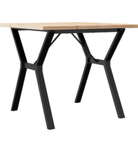 Esstisch Y-Gestell 90x90x75,5 Massivholz Kiefer und Gusseisen