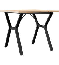 Esstisch Y-Gestell 90x90x75,5 Massivholz Kiefer und Gusseisen