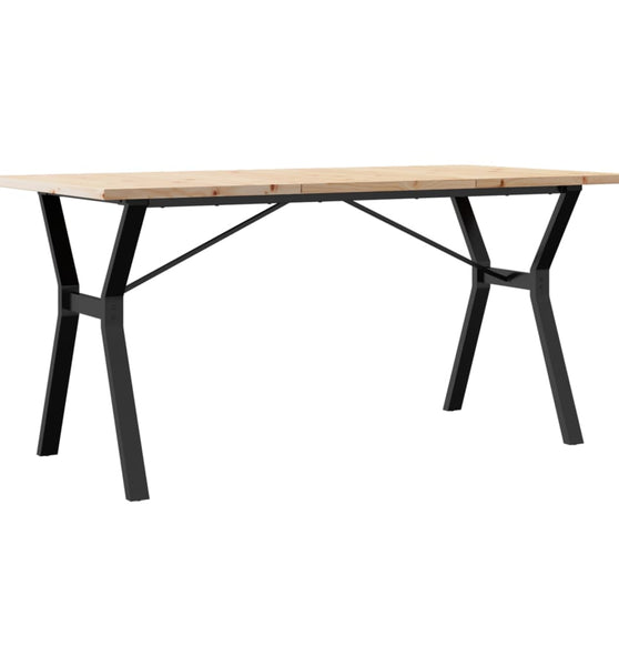 Esstisch Y-Gestell 140x80x75,5 cm Massivholz Kiefer & Gusseisen