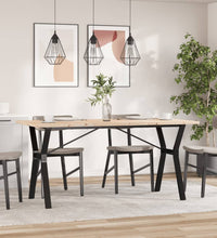 Esstisch Y-Gestell 140x80x75,5 cm Massivholz Kiefer & Gusseisen