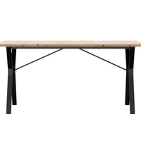 Esstisch Y-Gestell 140x80x75,5 cm Massivholz Kiefer & Gusseisen