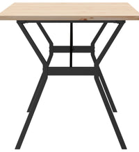 Esstisch Y-Gestell 140x80x75,5 cm Massivholz Kiefer & Gusseisen