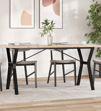 Esstisch Y-Gestell 140x80x75,5 cm Massivholz Kiefer & Gusseisen