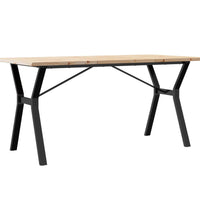Esstisch Y-Gestell 160x80x75,5 cm Massivholz Kiefer & Gusseisen