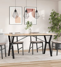 Esstisch Y-Gestell 160x80x75,5 cm Massivholz Kiefer & Gusseisen