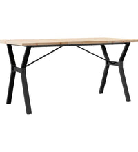 Esstisch Y-Gestell 160x80x75,5 cm Massivholz Kiefer & Gusseisen