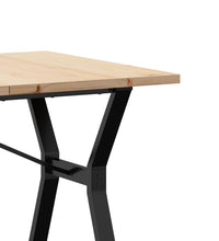 Esstisch Y-Gestell 160x80x75,5 cm Massivholz Kiefer & Gusseisen