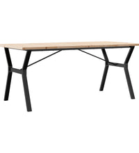 Esstisch Y-Gestell 180x90x75,5 cm Massivholz Kiefer & Gusseisen