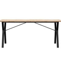 Esstisch Y-Gestell 180x90x75,5 cm Massivholz Kiefer & Gusseisen