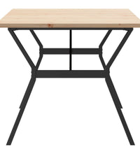 Esstisch Y-Gestell 180x90x75,5 cm Massivholz Kiefer & Gusseisen