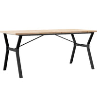 Esstisch Y-Gestell 180x90x75,5 cm Massivholz Kiefer & Gusseisen
