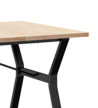 Esstisch Y-Gestell 180x90x75,5 cm Massivholz Kiefer & Gusseisen