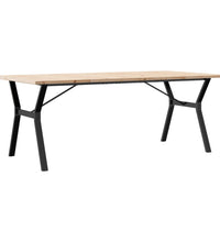 Esstisch Y-Gestell 200x100x75,5cm Massivholz Kiefer & Gusseisen