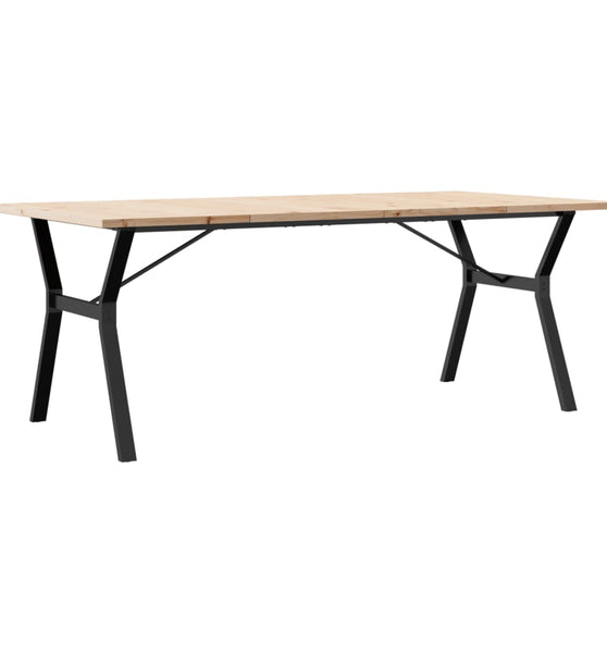 Esstisch Y-Gestell 200x100x75,5cm Massivholz Kiefer & Gusseisen