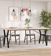 Esstisch Y-Gestell 200x100x75,5cm Massivholz Kiefer & Gusseisen