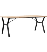Esstisch Y-Gestell 200x100x75,5cm Massivholz Kiefer & Gusseisen