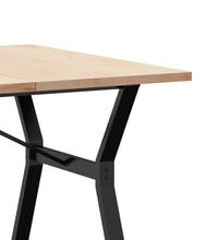 Esstisch Y-Gestell 200x100x75,5cm Massivholz Kiefer & Gusseisen