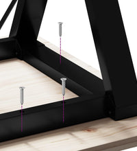 Esstisch Y-Gestell 200x100x75,5cm Massivholz Kiefer & Gusseisen