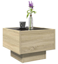 Beistelltisch mit LED Sonoma Eiche 40x40x30 cm Holzwerkstoff