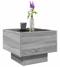 Beistelltisch mit LED Grau Sonoma 40x40x30 cm Holzwerkstoff