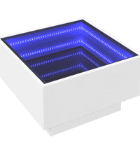 LED-Couchtisch Weiß 50x50x30 cm Holzwerkstoff