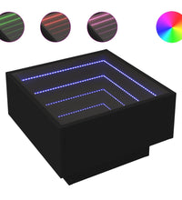 LED-Couchtisch Schwarz 50x50x30 cm Holzwerkstoff