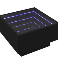 LED-Couchtisch Schwarz 50x50x30 cm Holzwerkstoff
