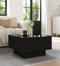 LED-Couchtisch Schwarz 50x50x30 cm Holzwerkstoff