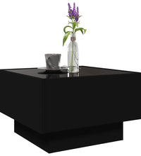 LED-Couchtisch Schwarz 50x50x30 cm Holzwerkstoff