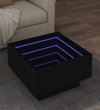 LED-Couchtisch Schwarz 50x50x30 cm Holzwerkstoff
