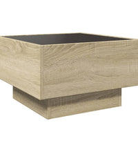 LED-Couchtisch Sonoma Eiche 50x50x30 cm Holzwerkstoff