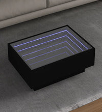 LED-Couchtisch Schwarz 70x50x30 cm Holzwerkstoff