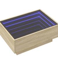 LED-Couchtisch Sonoma Eiche 70x50x30 cm Holzwerkstoff