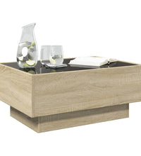 LED-Couchtisch Sonoma Eiche 70x50x30 cm Holzwerkstoff